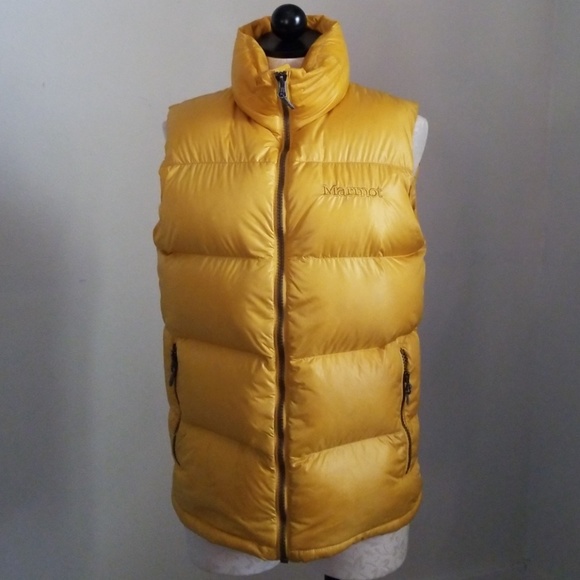 Marmot Butter Yellow Mens S Down Puffer 
